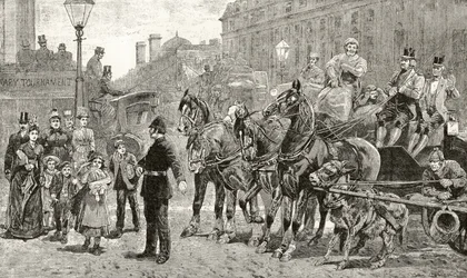 A Crowded Crossing on a London Street, from 